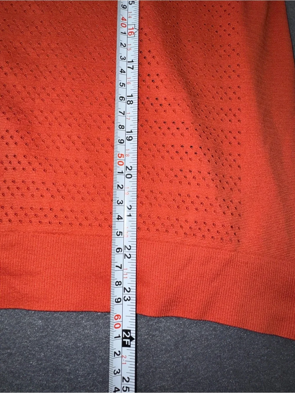 Lululemon Seamless Mesh Knit Sleeveless Tank Top Coral Orange Size 4